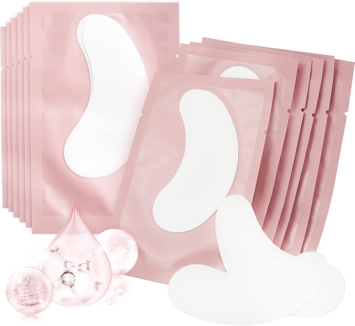 SnelShoppen - 50 Pairs Wimperextensions Gel Oogpads voor Wimperverlenging, Make-up, Facial Care, Kleur en Permanent, Roze