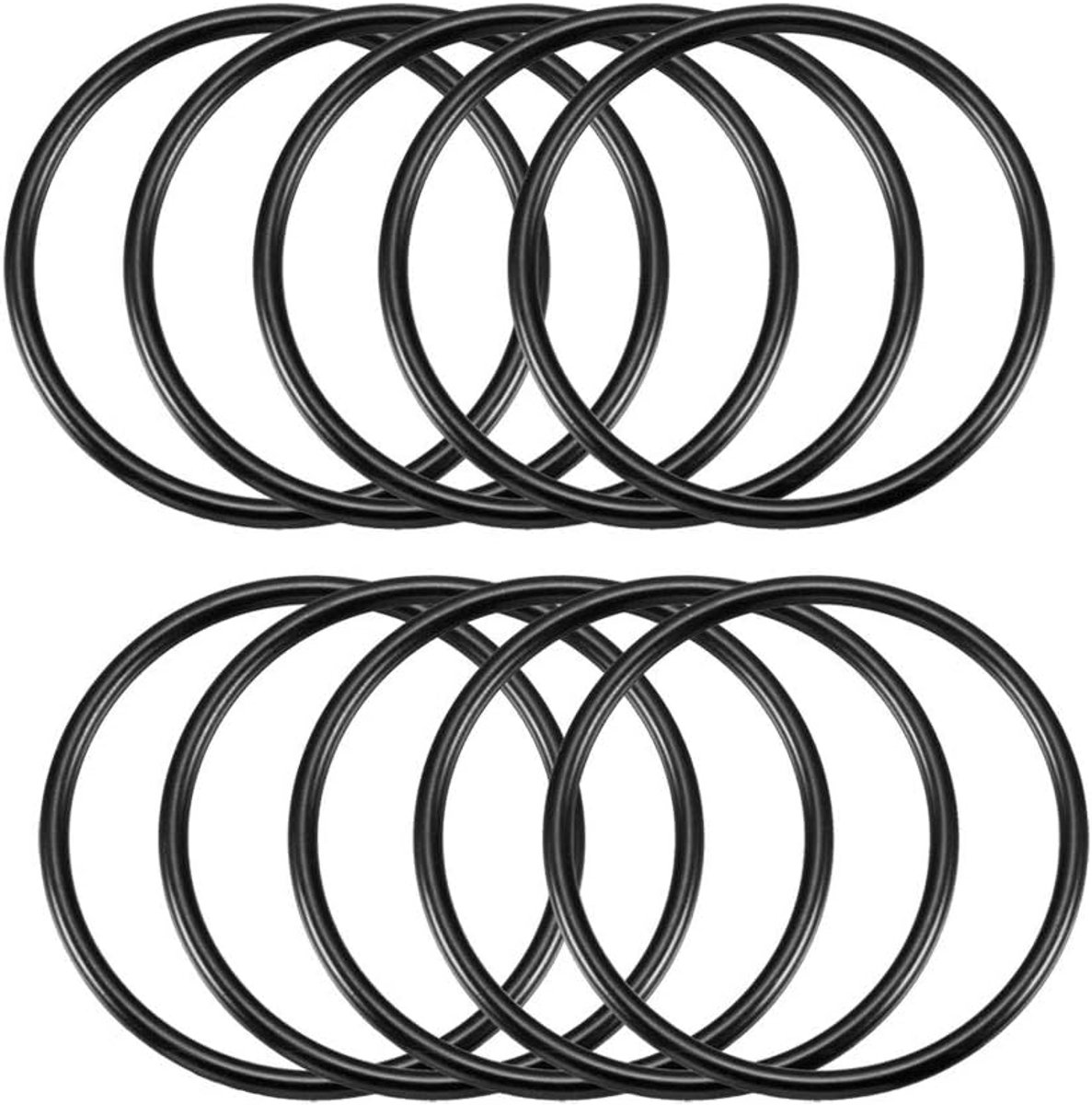 SnelShoppen - Nitrile Rubber O-Ringen 56mm OD 50mm ID 3mm Dikte - Pack van 10 - Sealing Gaskets voor Hoge Druk, Filters en Meer