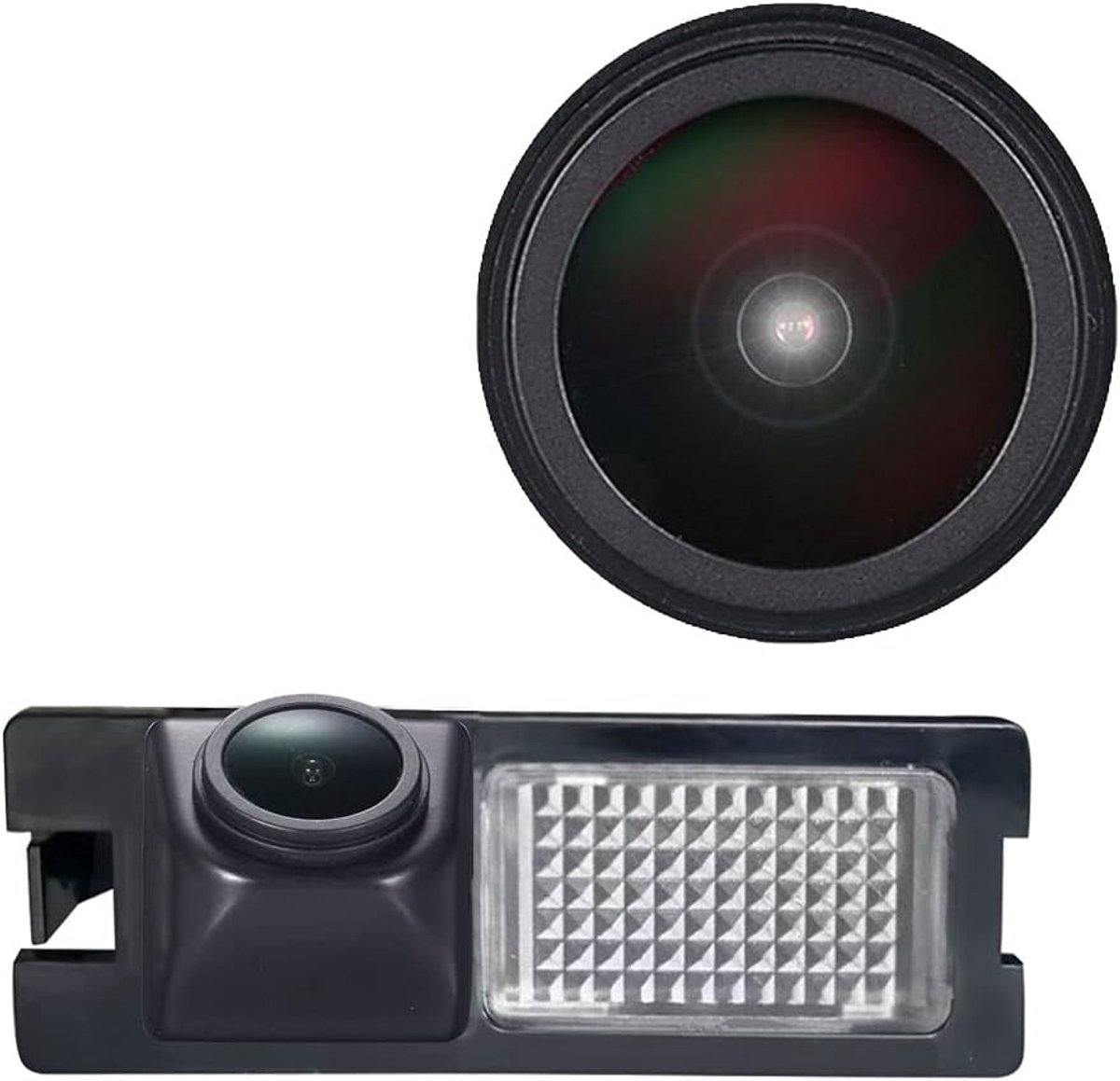 SnelShoppen - 1280x720 Super HD Achteruitrijcamera met 8IR Nachtzicht, Waterdicht, Parkeerhulp voor FIAT Bravo Brava Ritmo Grande Punto Siena Avventur
