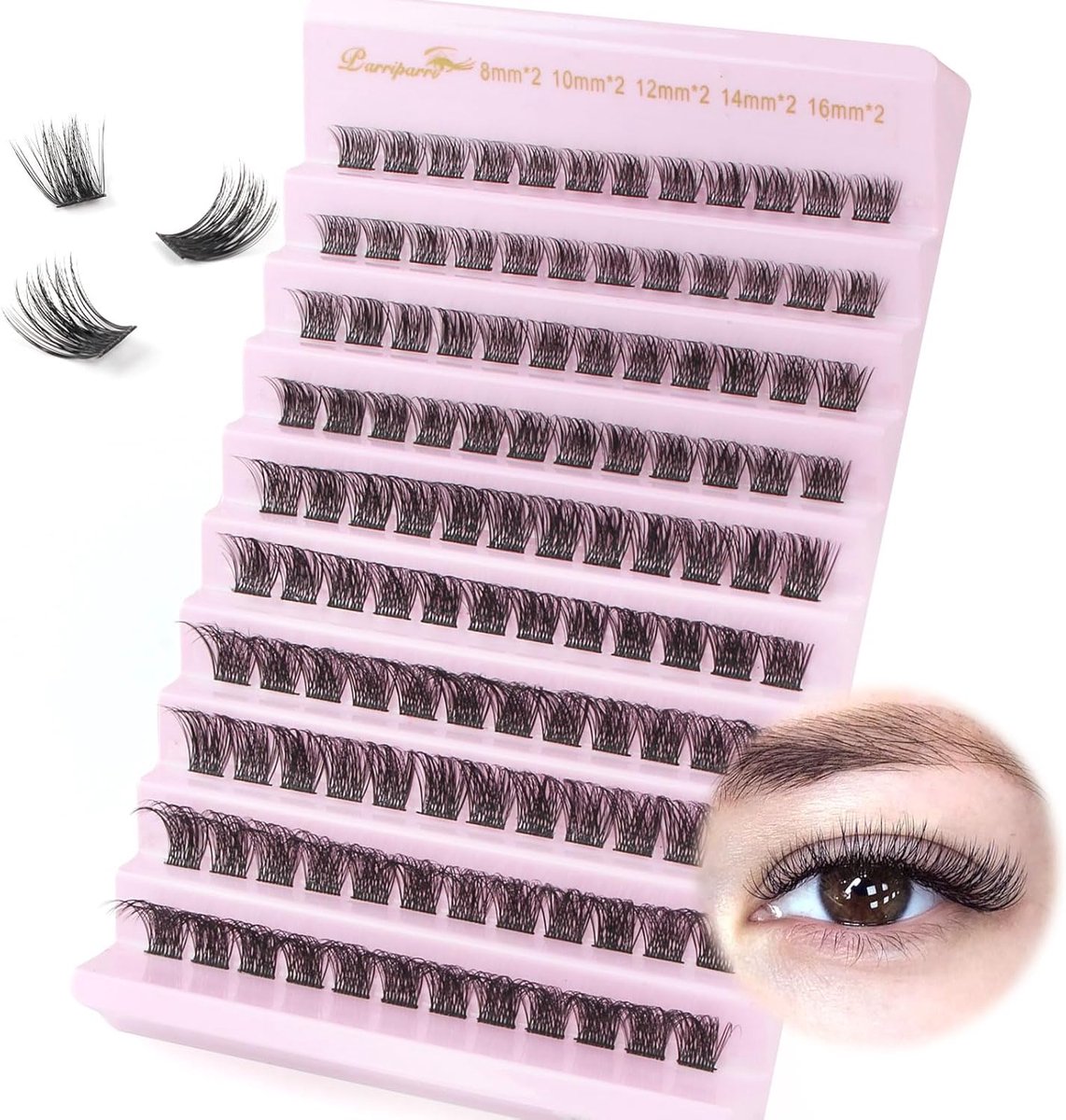 SnelShoppen - Cluster Wimpers 120 stuks - Individuele Nepp Wimpers - Mix 8-16mm - DIY Volume Russische Wimperextensions - Professionele Kwaliteit