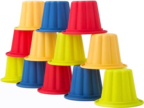 Puddingvorm siliconen jellyvorm voor pudding muffins cupcakes en andere lekkere desserts - hoogwaardige kunststof taartvorm - regenboogkleuren - 8 cm - 12 stuks puddingvorm