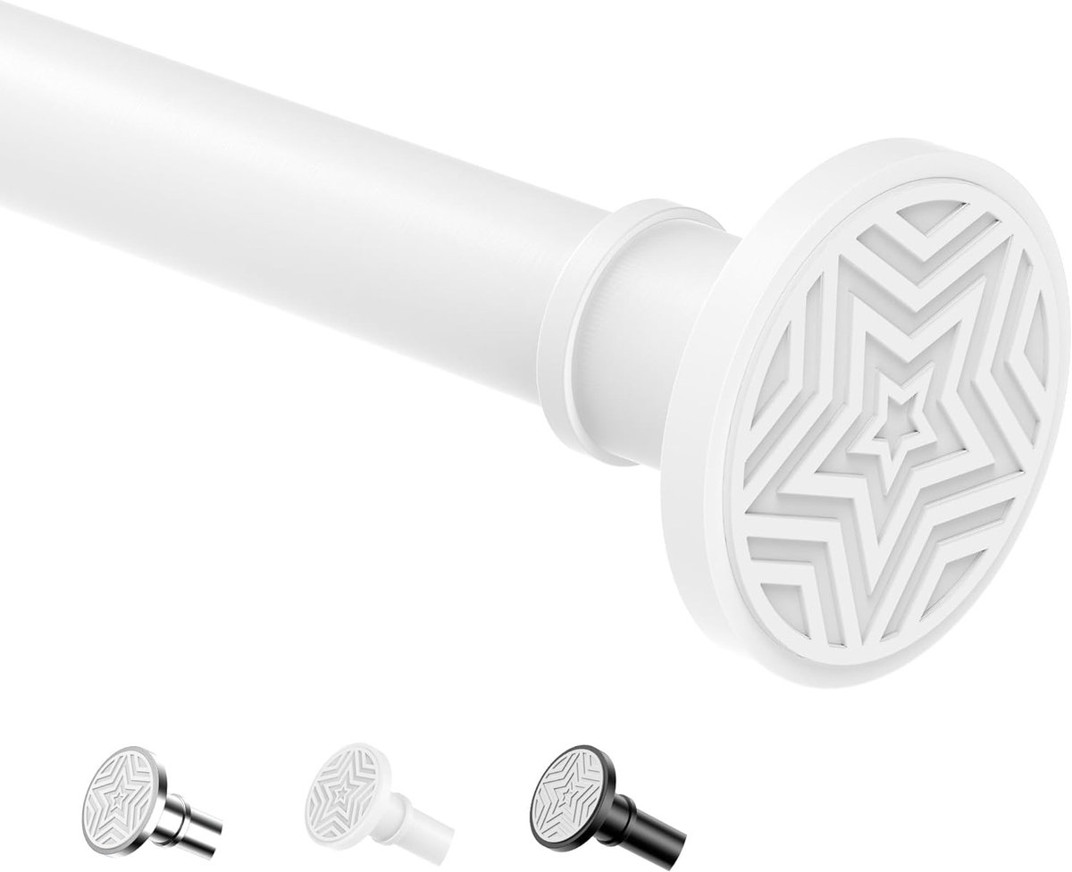 SnelShoppen - Telescopische Stang voor Klemmen, RVS met Antislip Einden, Verstelbaar 76-278 cm, Gordijnstang voor Klemmen en Douchegordijnstang voor K