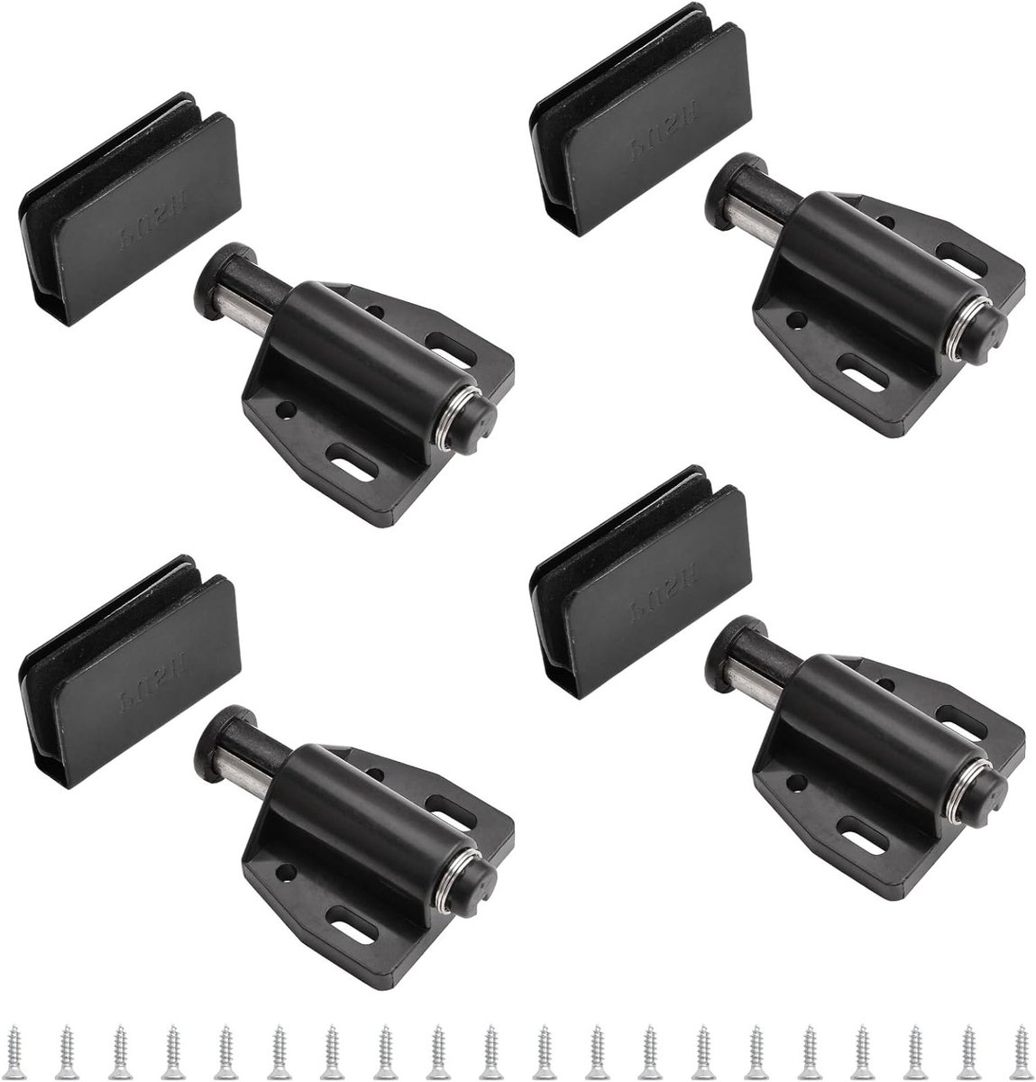 Set van 4 Magnetische Deursloten voor Glazen Deuren met Verstelbare Klem, Geschikt voor 3-6mm Glazen Deuren, Ideaal voor Keukenkasten en Meubels