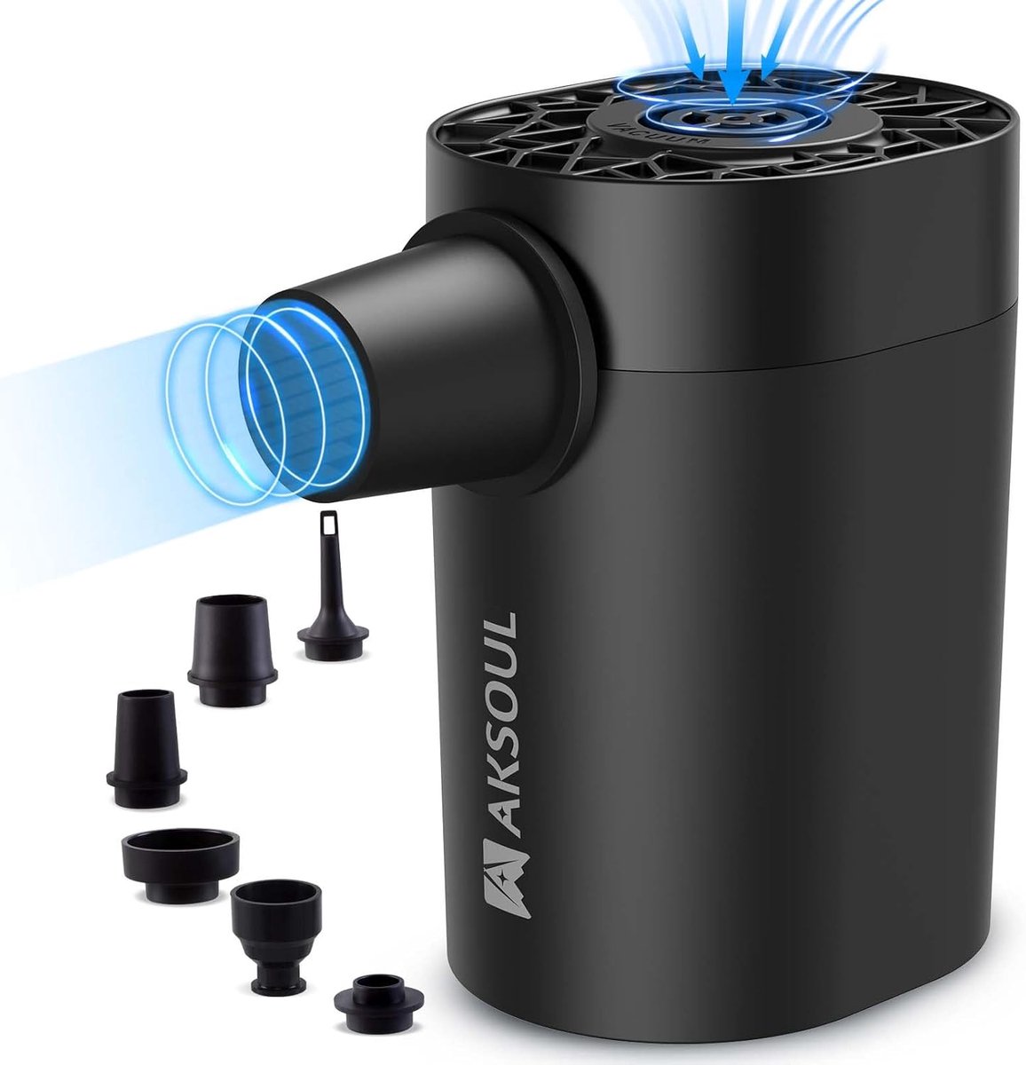 SnelShoppen - Elektrische Luchtpomp Oplaadbaar - 1600/3600/4000mAh - Compacte en Krachtige Pomp voor Opblazen van Luchtbedden, Zwembad Ringen en Meer