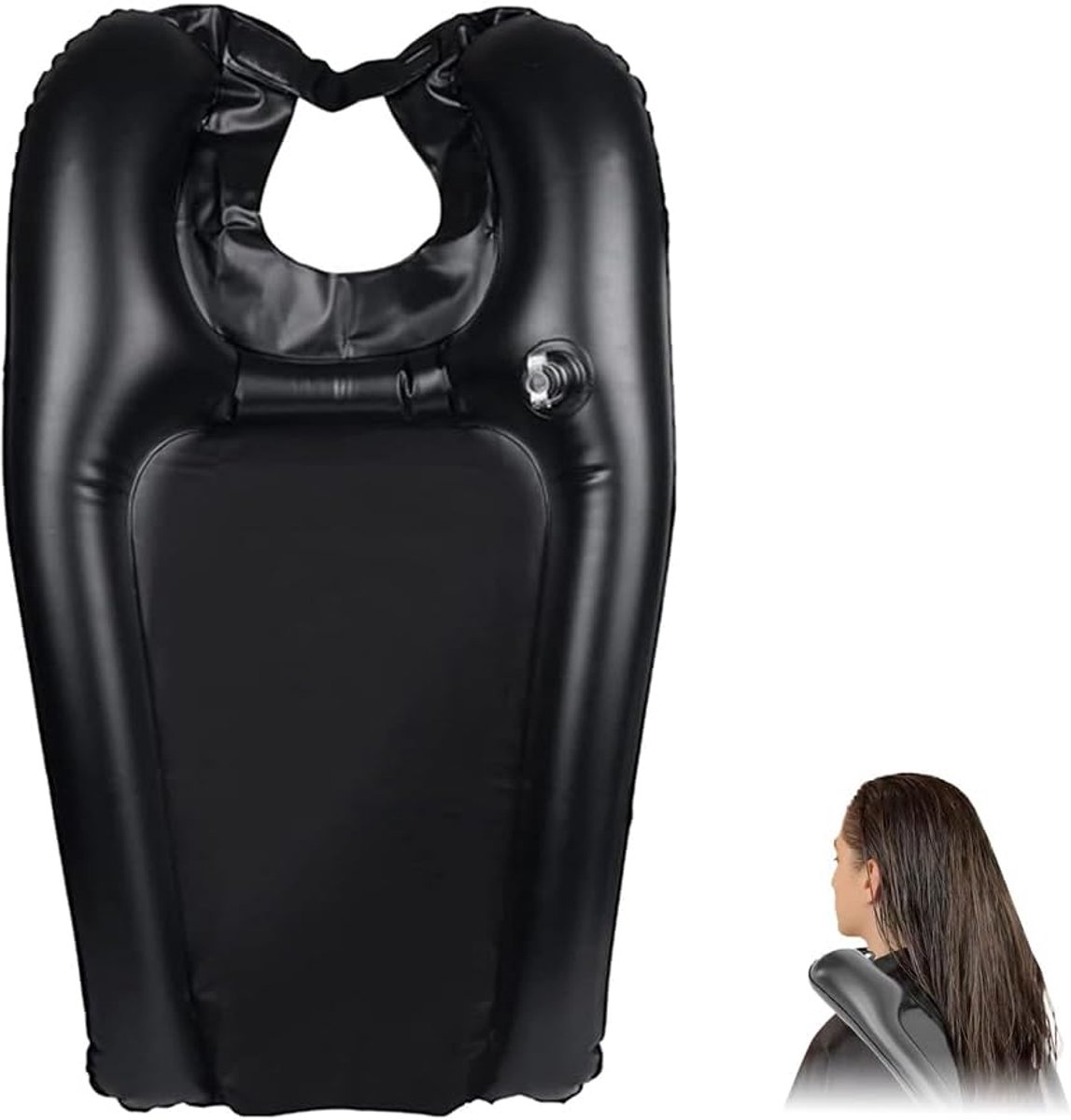 SnelShoppen - Inflatable Haarwasbak met Hoofdkussen - Draagbare Shampoo Kom voor Thuisgebruik, Geschikt voor Ouderen, Zwangere Vrouwen en Kappers - Ho