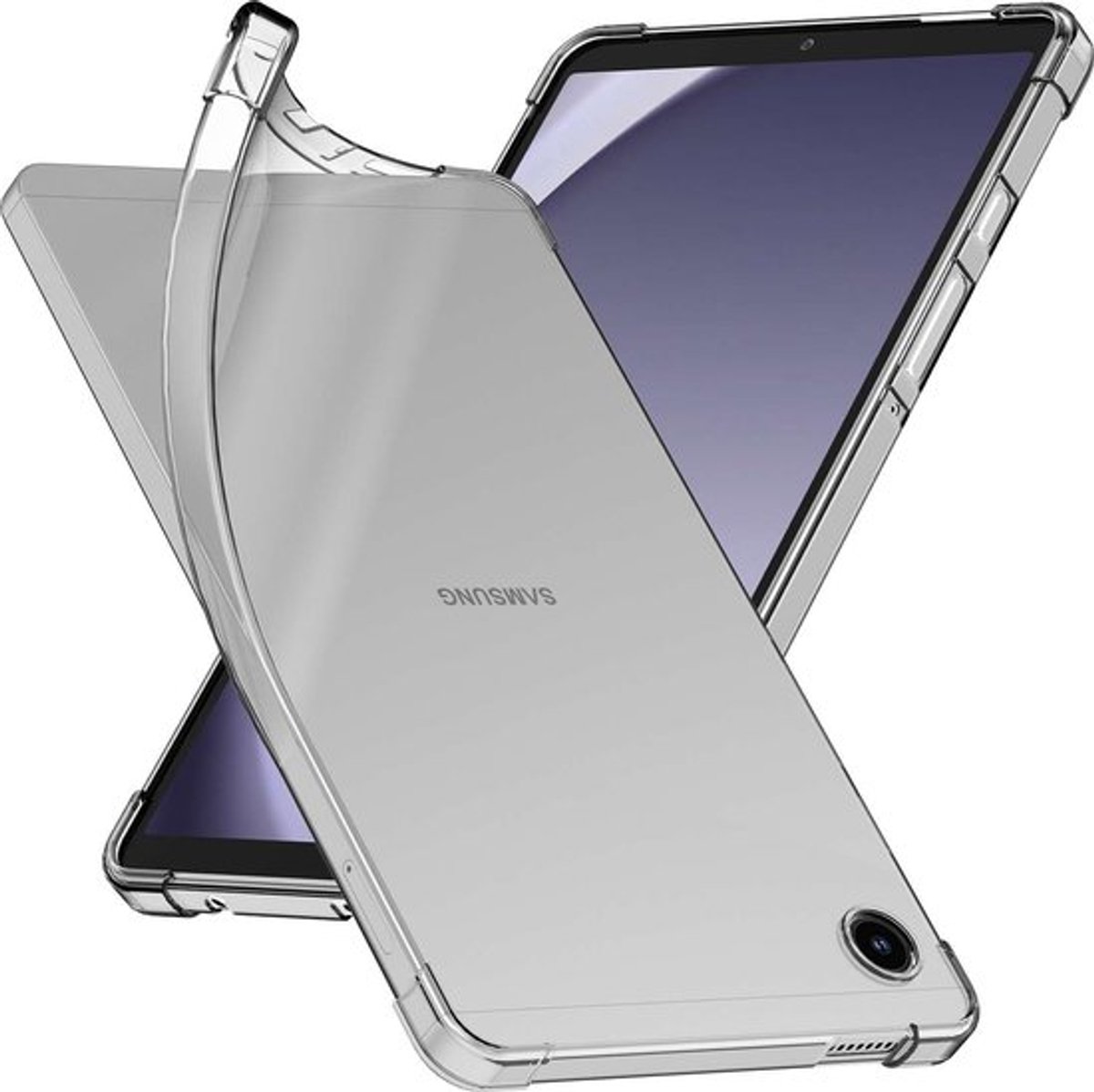 ebestStar - Hoes geschikt voor Samsung Galaxy Tab A9 8.7 (2023) SM-X110, Beschermhoes van Transparant, Antislip Siliconen, Versterkte Hoeken, Transparant