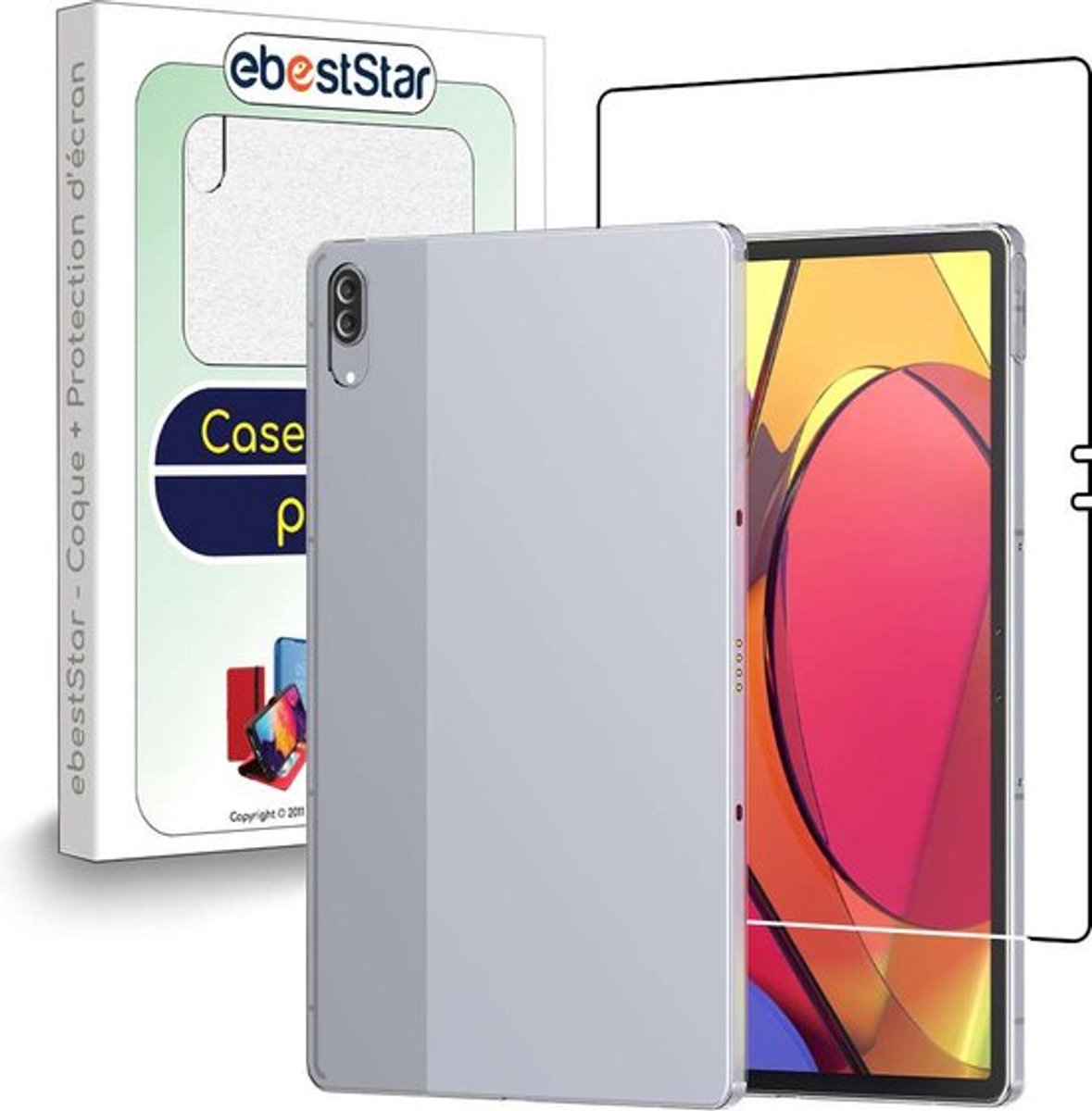 ebestStar - Hoes geschikt voor Lenovo Tab P11 Pro, Back Cover, Beschermhoes anti-luchtbellen hoesje, Transparant + Gehard Glas