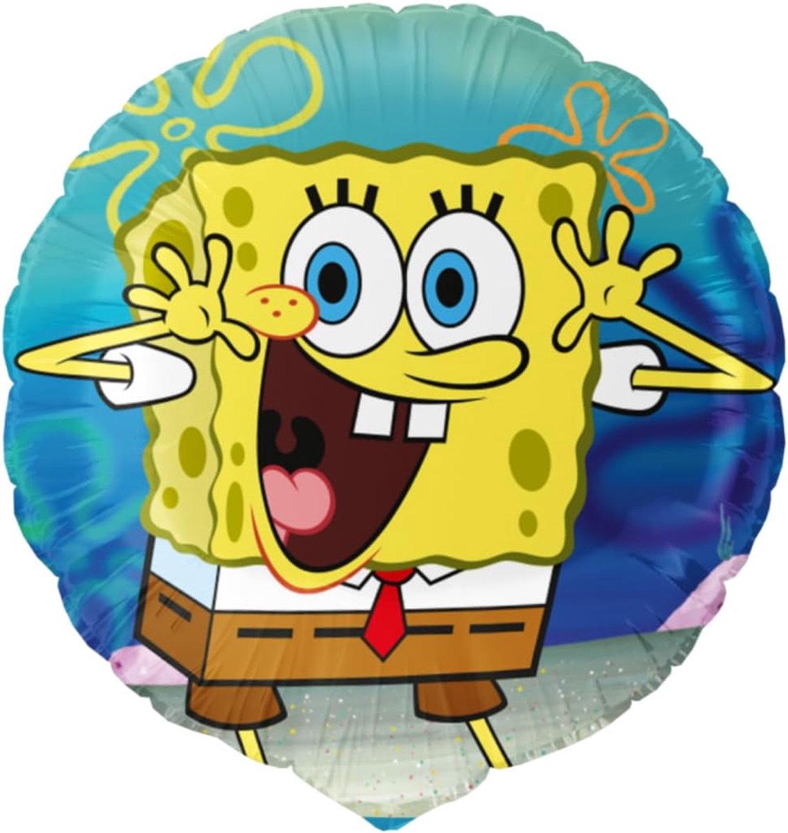 SnelShoppen - Bob Esponja Verjaardagsballon - Helium of Luchtgevuld - Rond Folie Decoratie - 46cm - Feestelijke Versiering voor Kinderen - Duurzaam Ma