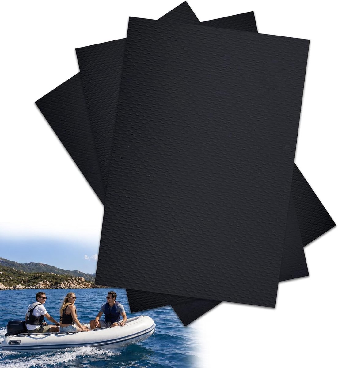 SnelShoppen - 3pcs Rubber Boot Reparatie Kit PVC Herstelset Waterdichte Kayak PVC Patches voor Opblaasbare Boten en Kayaks