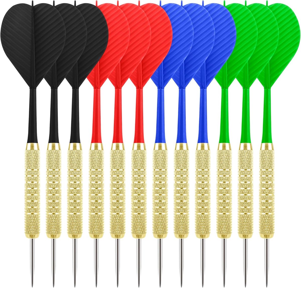 SnelShoppen - CyeeLife Steel Darts Set 12 Stuks - Premium Rvs Tips, Duurzaam en Precisie Grip - Ideaal voor Feest, Wedstrijden en Thuisgebruik