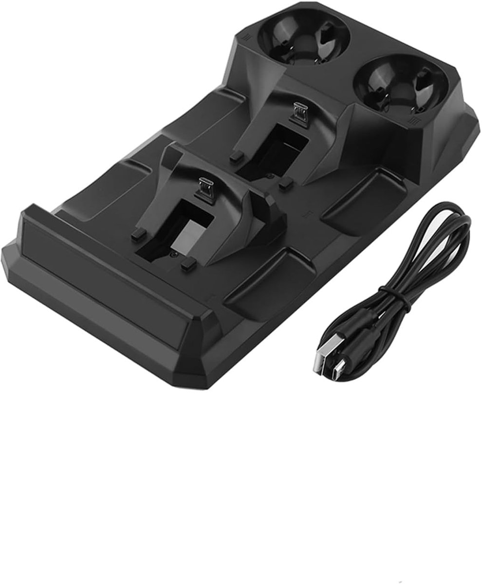 SnelShoppen - 4-in-1 Snellader Dock Station voor PS Move en PS4 Controllers - USB Oplaadstation met 4 Slots, Betrouwbare Oplaadervaring, Geschikt voor