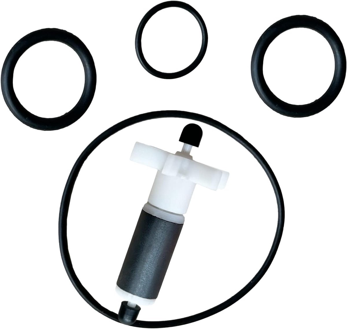 SnelShoppen - Rebuild Set voor Waterpomp met Impeller en O-Ringen voor Lay Z Spa en Coleman - 5 Delige Afdichtset voor Hot Tub - Siliconen, Nieuw, E02