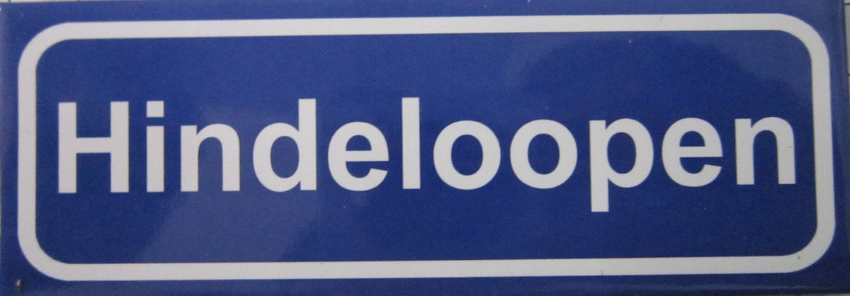 Souv© - koelkast magneet - plaatsnaam bord - kombord - souvenir - koelkastmagneetje - relatiegeschenk Hindeloopen