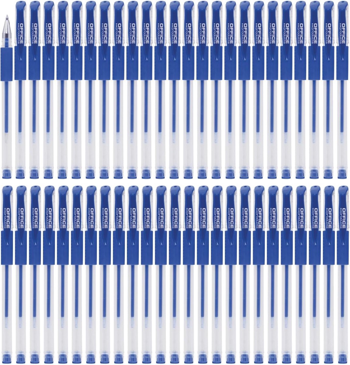 SnelShoppen - Gel Balpen Set van 50 Stuks - Blauw - 0.5mm Schrijfdikte - Waterdichte Inkt - Ergonomische Grip - Perfect voor Kantoor, School en Creati