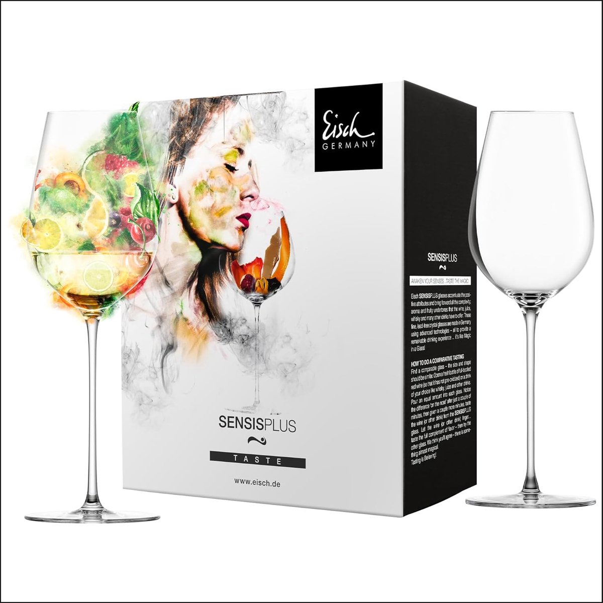 SnelShoppen - All-Round Wijnglazen Set van 2 - 400 ml - Lichtgewicht en Verfrissend - Voor Rode en Witte Wijnen - Geschenkboksen - Perfect voor Feestj