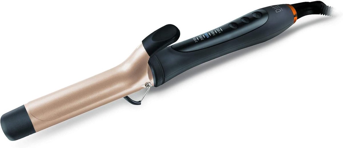 SnelShoppen - Digitale Haarstylers, 32mm Krultang met Keratine, Macadamia & Argan Olie, Instelbare Temperatuur van 110°C tot 210°C, Perfect voor Glanz