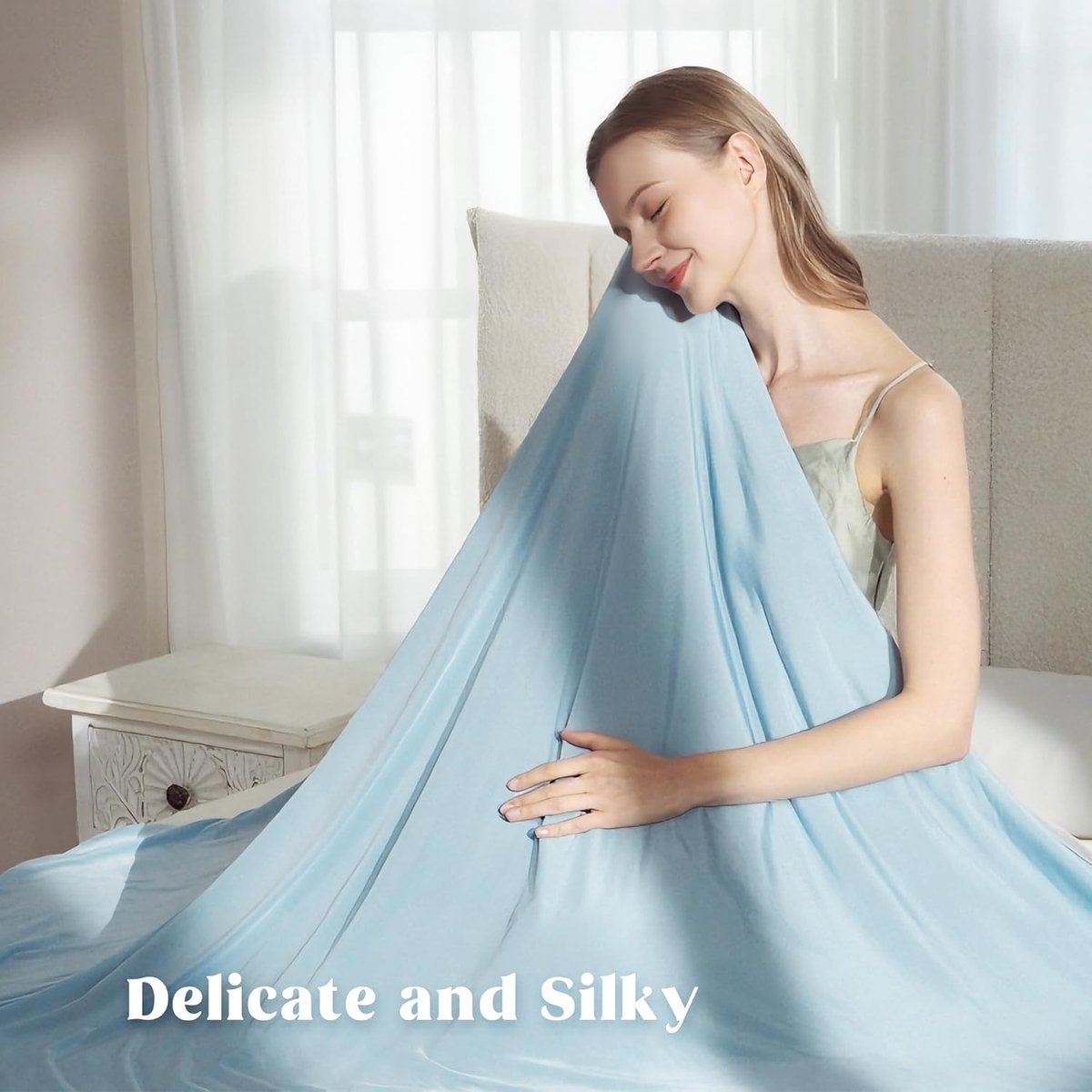 SnelShoppen - Deodar Cooling Blanket 140x190 cm - Koelende Zomerdeken - Lichtgewicht en Ademend - Zelfkoelende IJszijde - Oeko-Tex Standaard - Blauw