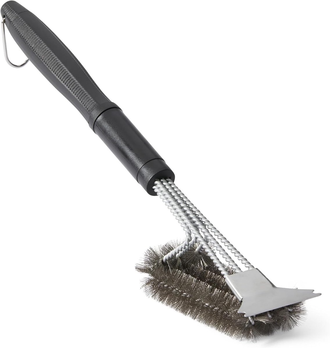 SnelShoppen - Grillborstel voor het schoonmaken van grillroosters, RVS, 30 cm, perfect voor BBQ, tuinfeest, camping en keuken