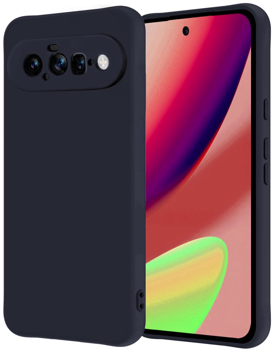 Hoesje - Geschikt voor Google Pixel 11 - Sterk & Shockproof - Hoes Cover - Siliconen Case - Donkerblauw