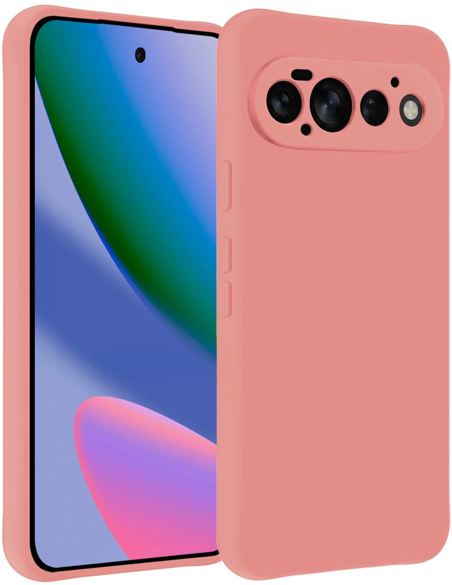 Hoesje - Geschikt voor Google Pixel 11 Pro - Sterk & Shockproof - Siliconen Case - Hoes Cover - Telefoonhoes - Lichtroze