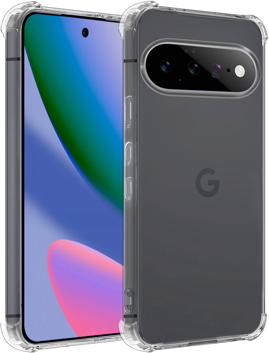 Hoesje - Geschikt voor Google Pixel 11 Pro - Sterk & Shockproof - Siliconen Shock Case - Hoes Cover - Telefoonhoes - Transparant
