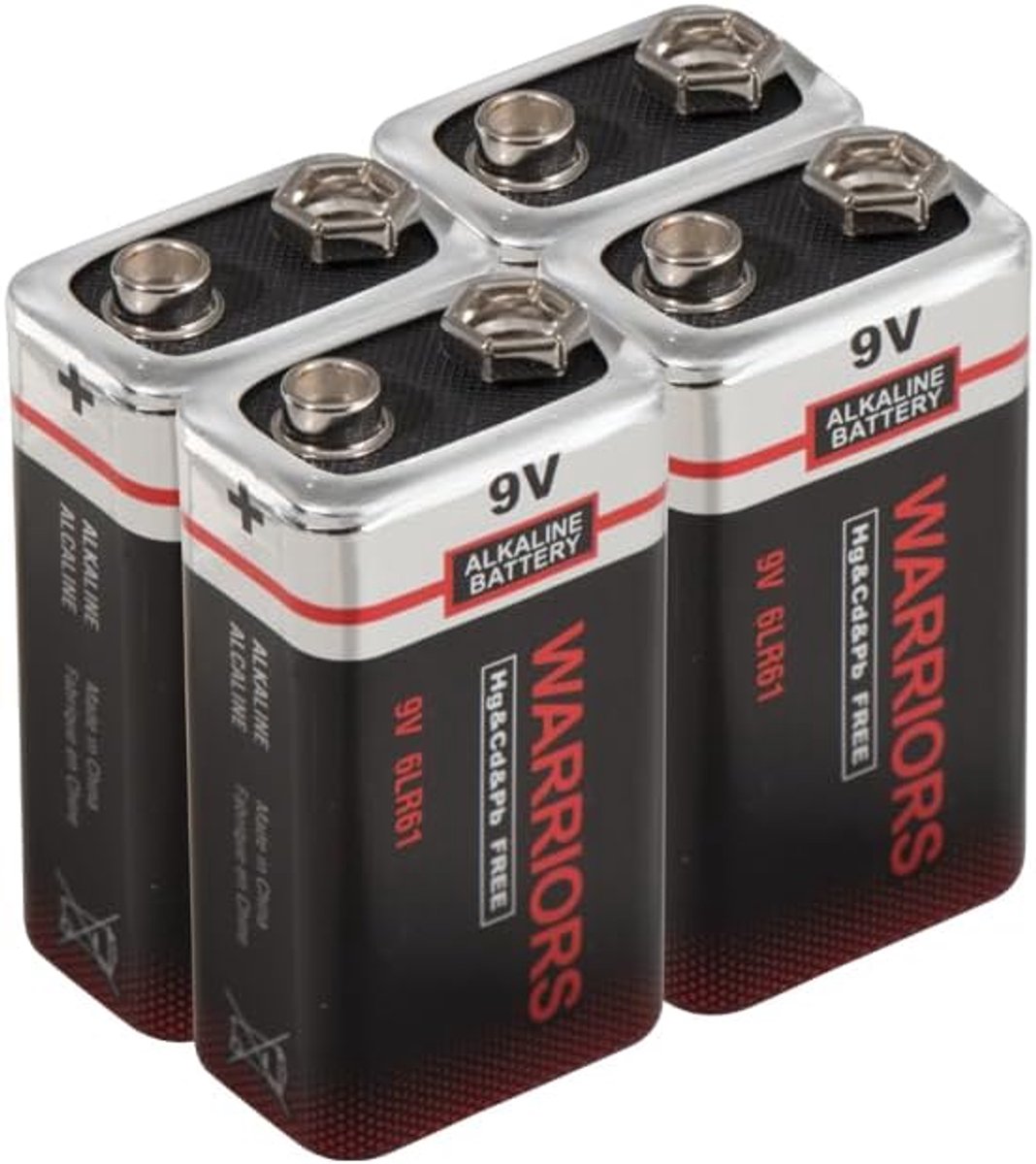SnelShoppen - 9V Batterijen - Extra Krachtige Alkaline Batterijen voor Rookdetectoren, Brandmelders, Alarm Sensoren, Hoog Capaciteit, Langdurige Leven