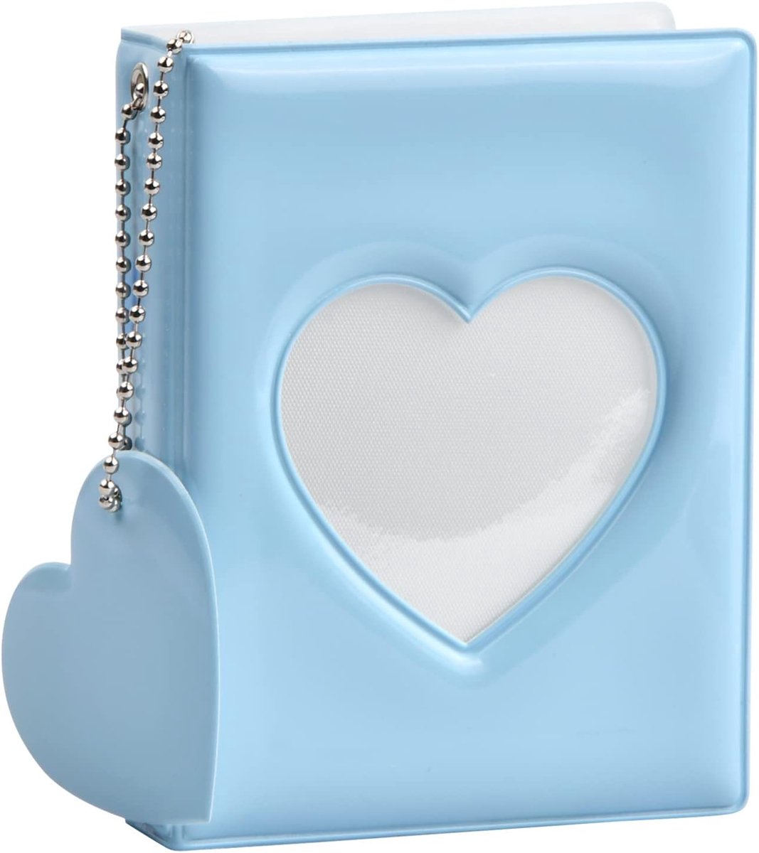 SnelShoppen - Mini Foto Album 3 Inch - Klein Foto Album voor Kpop, 32 Pockets voor Foto's, Kunstwerken en Postkaarten - Blauwe Foto Kaartenmap
