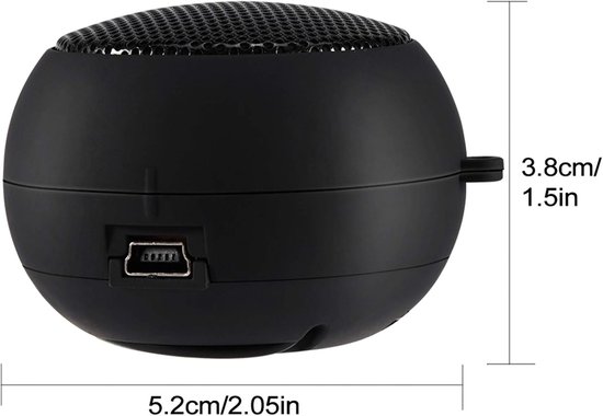 SnelShoppen - Mini Speakers met Jackplug, Draagbare 3.5mm Loud Phone Speaker met Ingebouwde Batterij voor Mobiele Telefoon, MP3 en PC, Oplaadbare Plug van Snelshoppen — afbeelding 2