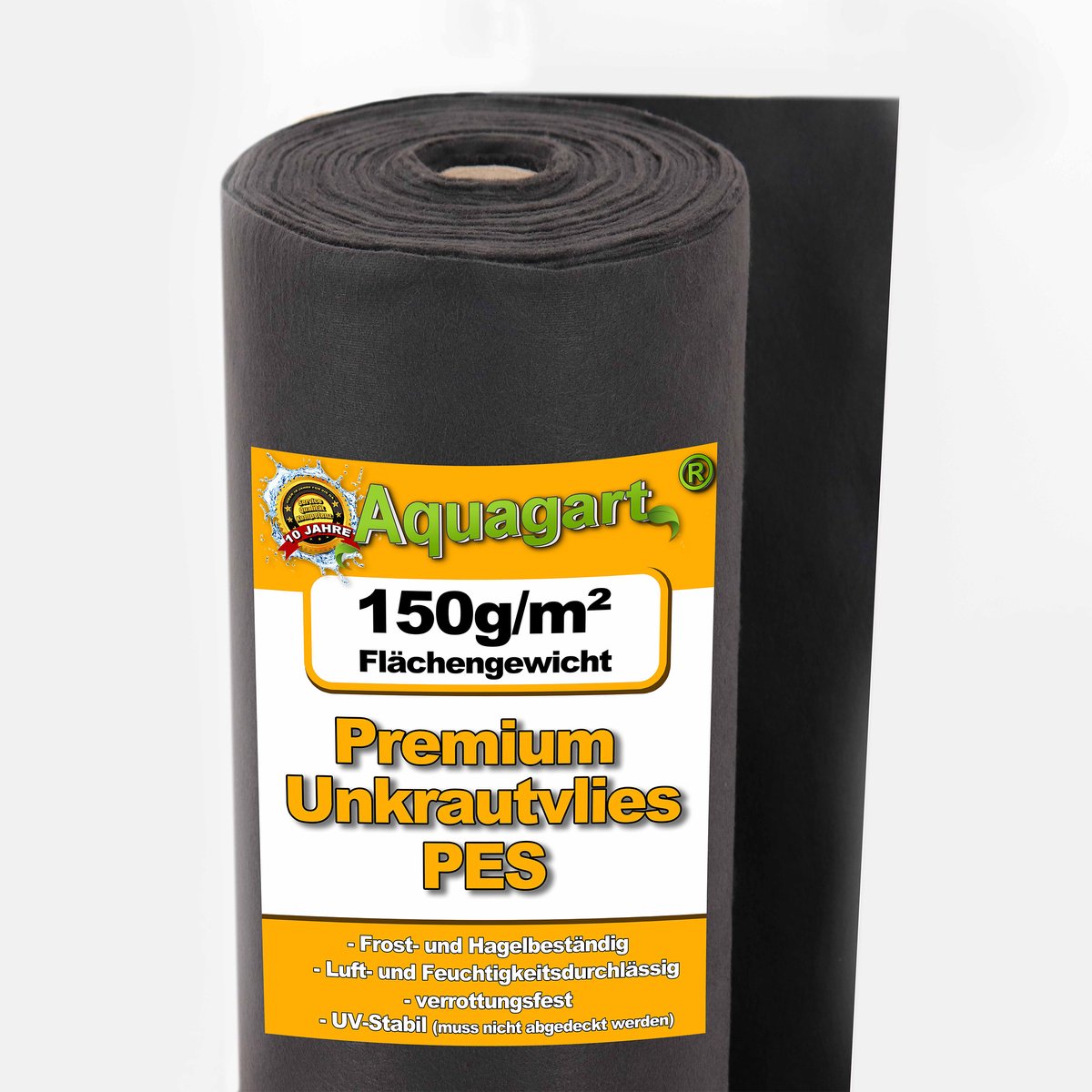125 m² Onkruidvlies Tuinvlies Mulchvlies Bodemdoek 150 g/m², 0,5 m breed, polyester (PES)
