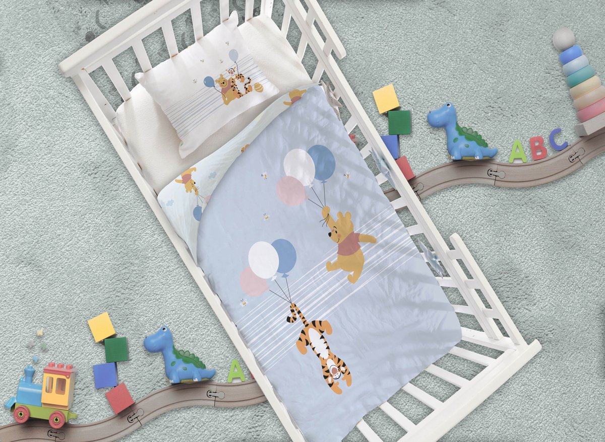 Disney Winne de Poeh BABY Dekbedovertrek - 100 x 140 + 40 x 60 cm - Katoen