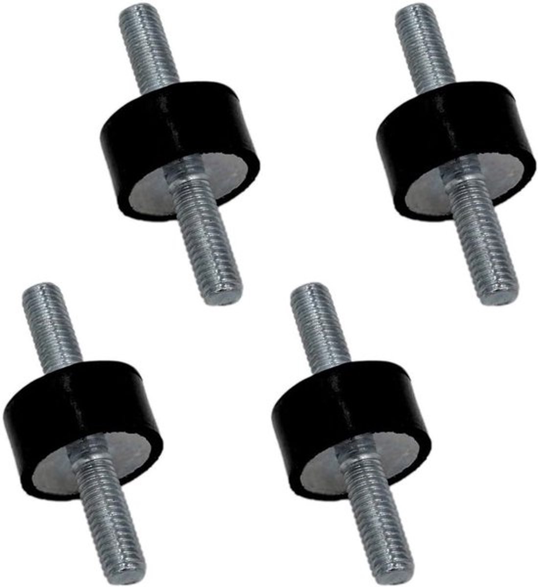 Trillingsdemper rubberen buffer voor demping van trillingen - set van 4 stuks, M6 formaat, 20 x 10 mm