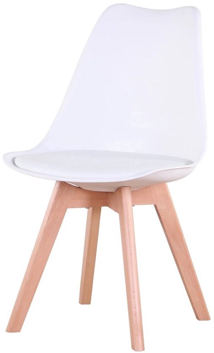 Eetkamerstoelen - Eetkamerstoelen Set Van 6 - Stoelen - PU Leren Zitting - Beukenhouten Po