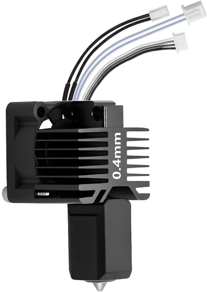 SnelShoppen - 0.5mm Hotend Kit voor 3D Printers, Gehard Staal, Volledige Assemblage, Thermistor, Keramische Verwarming, Ventilator voor 3D Printen