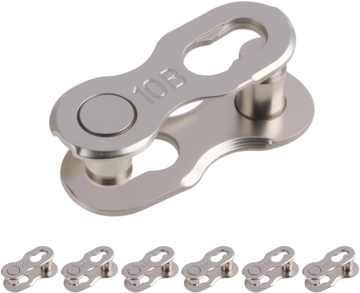 SnelShoppen - 10-Way Chain Lock voor Fietsen, 6 Paar 10-Way Kettingschakels, Snelle Montage, Geschikt voor Mountainbike en Racefiets, Herbruikbare Fie