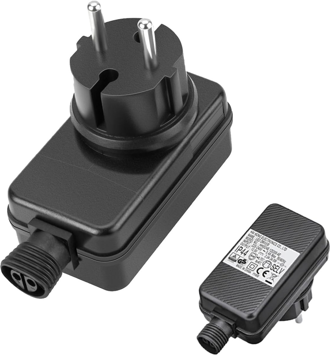 SnelShoppen - LED Power Supply Transformer 12V 1A Waterdichte Adapter voor Kerstverlichting, Fairy Lights, IJspegellampen - Europese Stekker - Buiten