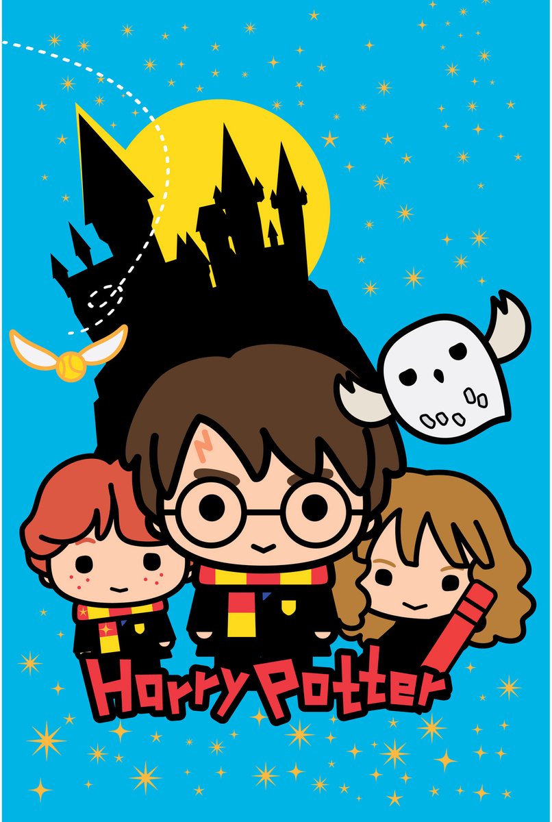 Harry Potter fleece plaid cartoon - 100 x 150 cm (blauw) Multi