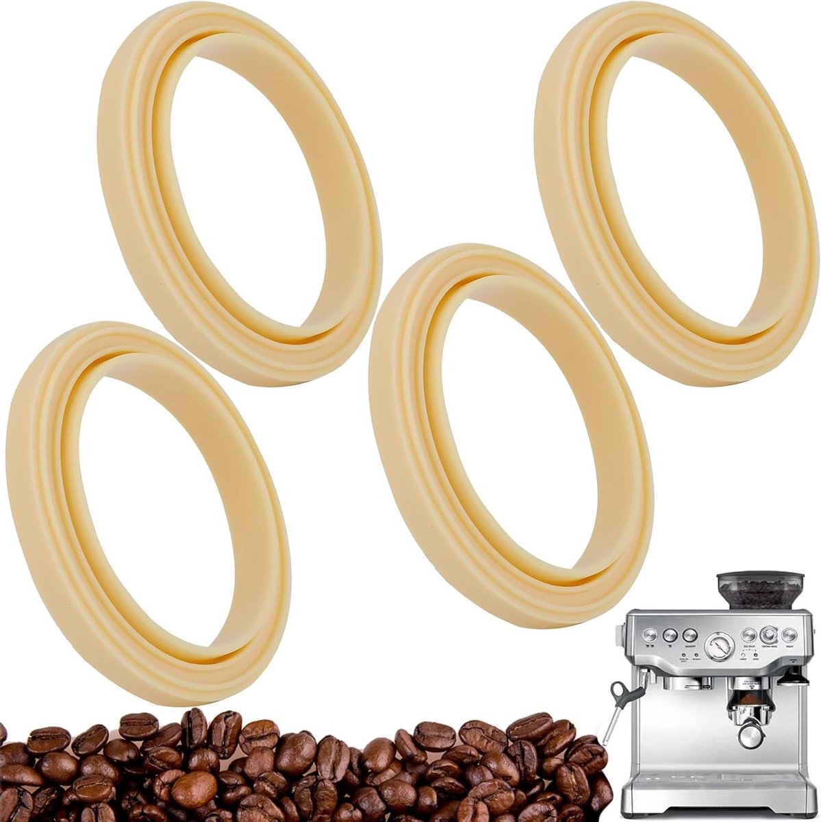 Set van 4 Stukken Koffiezetapparaat O-ring voor Espresso Machine BES875UK SES875BKS SES875BTR2GUK1 - Vervangingsonderdelen voor Koffiezetapparaten en Accessoires