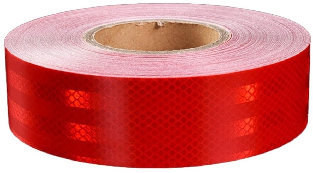 Reflecterende Zelfklevende Tape Rood 10 m x 5 cm - Waterdichte Waarschuwingsband voor Voertuigen, Hoge Zichtbaarheid en Veiligheid