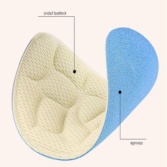 Inzetstukken voor hoge hakken, comfortabele schoeninlegzolen met middenvoet- en voorvoetkussens voor dames, pijnverlichting en antislip ondersteuning — afbeelding 4