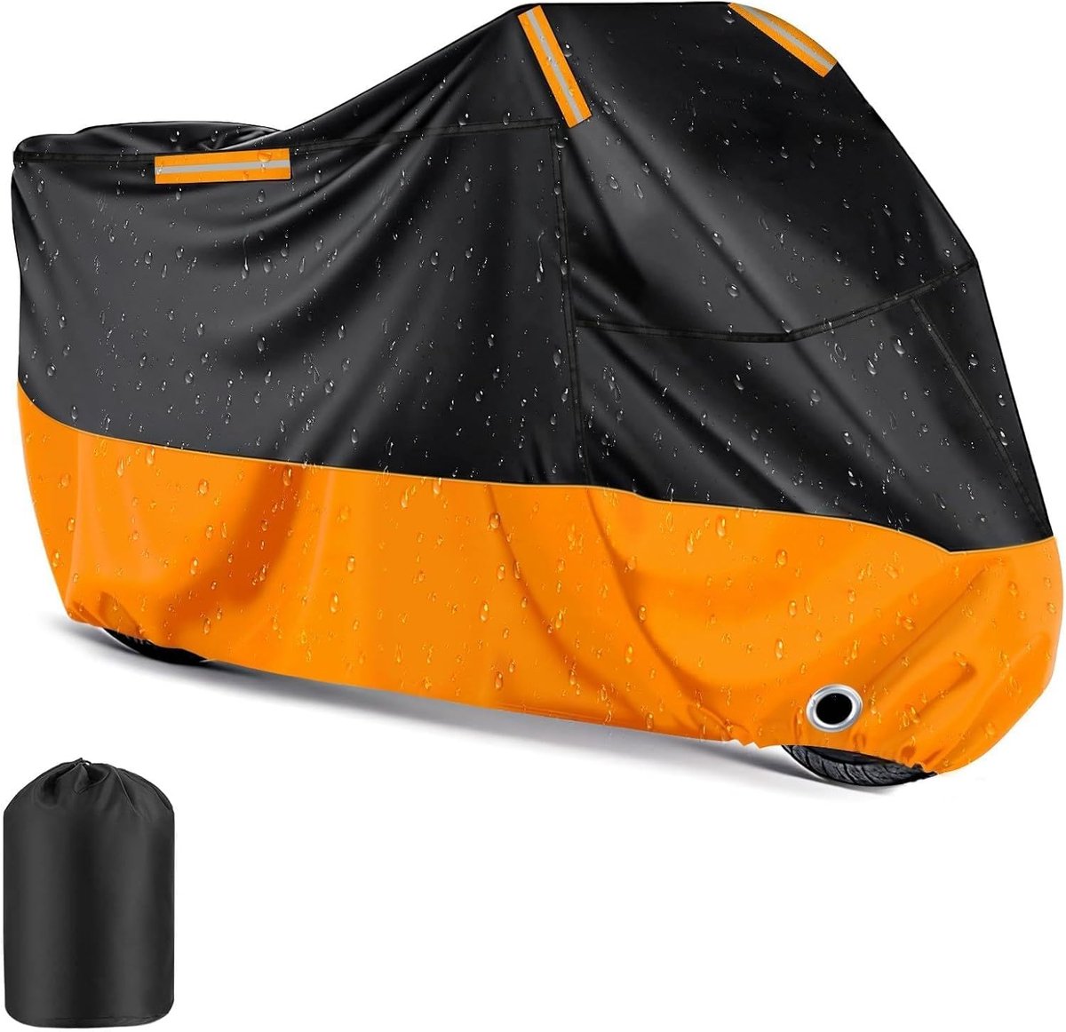 SnelShoppen - Waterproof Motorfietshoes Outdoor Indoor 210D Oxford Stof met Reflecterende Strepen, Waterdicht, Zon- en Vuilbestendig voor Diverse Moto