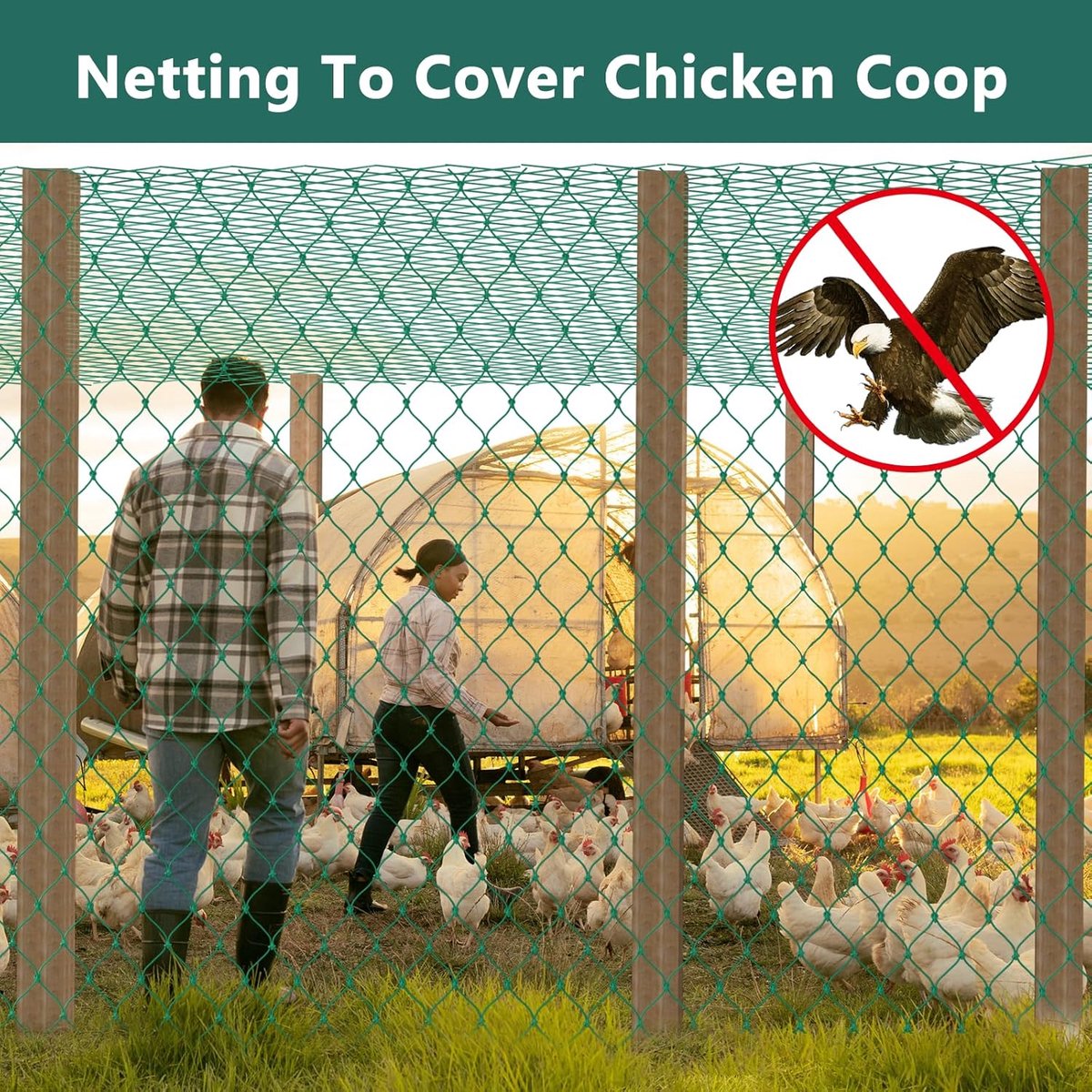 SnelShoppen - Bird Protection Net 4 x 5 m - UV-Resistant Chicken Net, Pond Net, Poultry Net, Fruit Tree Protection Net, Robuust en Ideaal voor Tuin, B