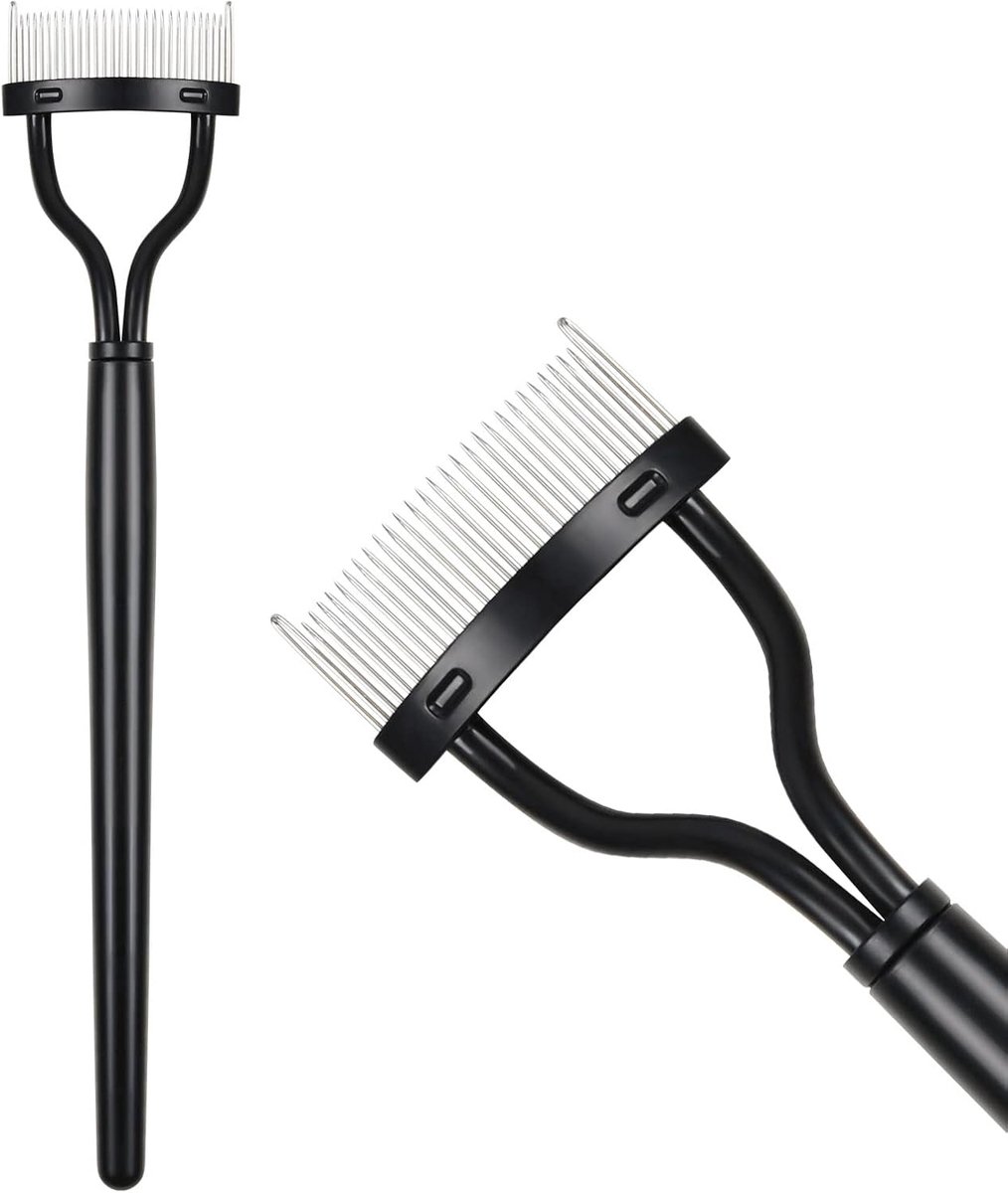 SnelShoppen - Eyelash Comb, Eyelash Separator, Eyebrow Brush, Curved Metal Teeth, Makeup Tool voor Vrouwen, Professionele Schoonheid, Ideaal voor Dage