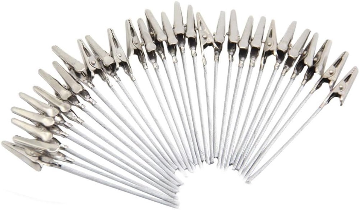 SnelShoppen - 50-pack metalen draad alligator klemmen, lange staart ijzeren clips voor foto’s, memoclip standaard, ideaal voor huis, kantoor, feest en