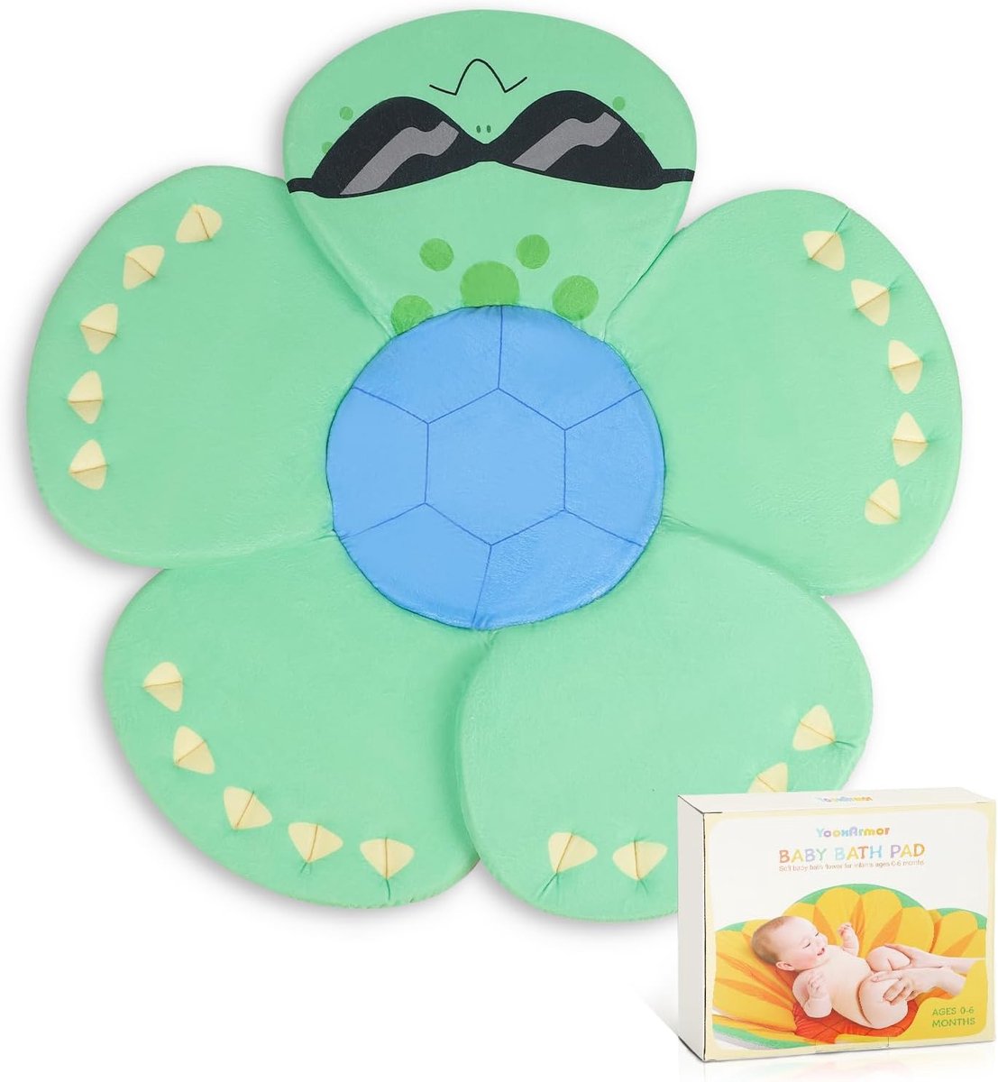 SnelShoppen - Baby Badkuip Bloemen voor Wastafel, Antislip Bloemenbad voor 0-6 Maanden Baby's, Zacht Baby Badkussen, Badtijd Essentials, Must Have Sch