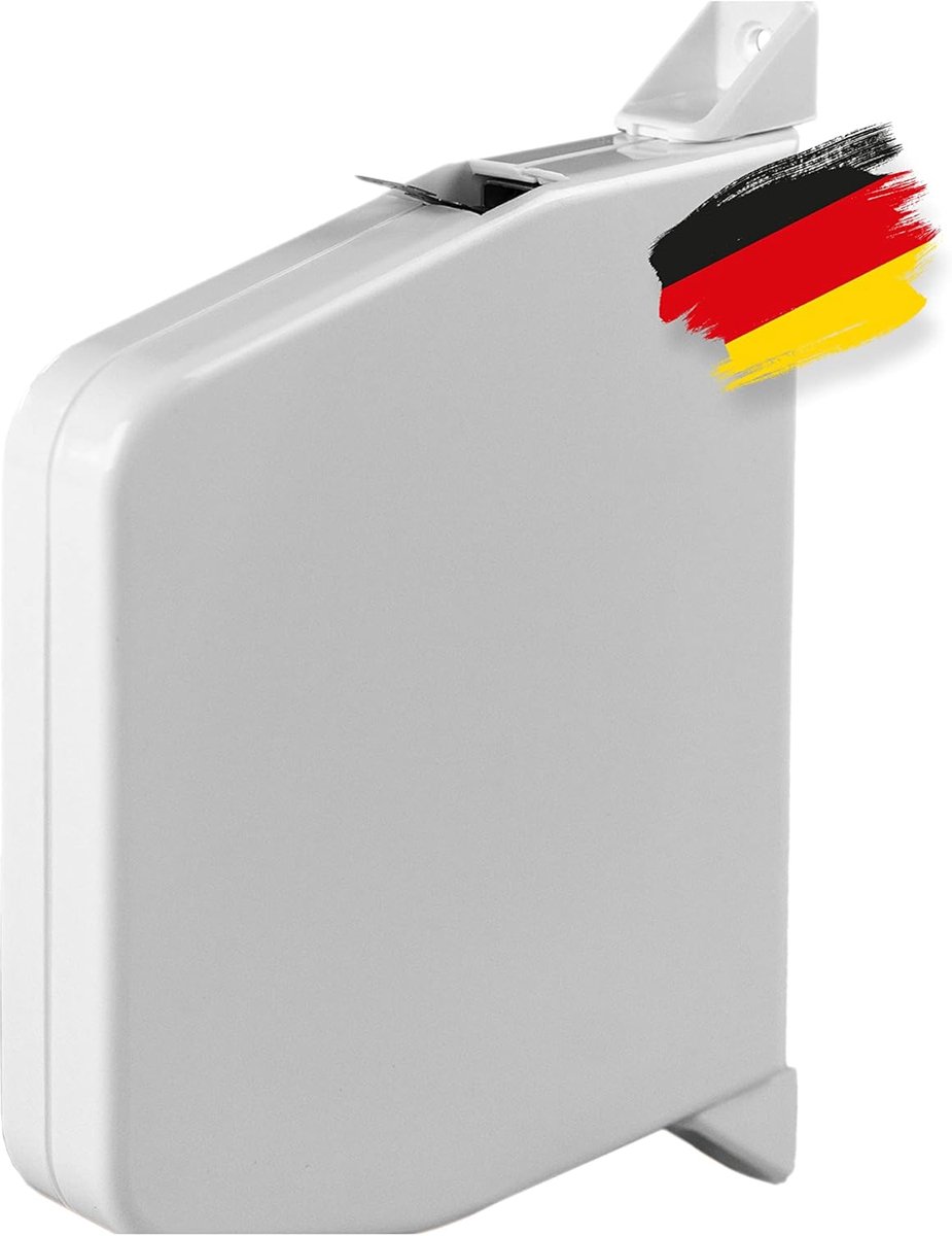 SnelShoppen - Rolladen Gurtwickler Automatisch - Robuuste Rolladen-Wikker 14 mm - 180° Draaibaar - Mini Rolgordijn-Wikker met 153 mm Gatafstand - Eenv