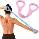 Siliconen Sport Stretch Band I Weerstandsband I Fitness Elastiek I Rekbare Sportband I Voor Yoga, Pilates & Krachttraining I Roze