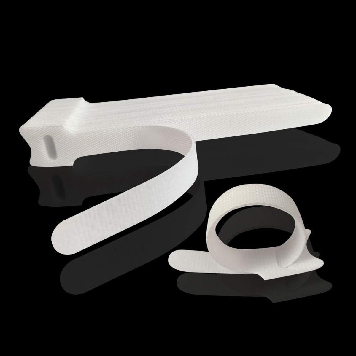Thijox - 50 Stuks Herbruikbare Kabelbinders 6-Inch Multifunctionele Klittenband Bevestigingsriemen voor Kabelbeheer en Organisatie, Wit