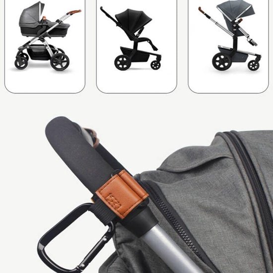 Buggy Clips voor Kinderwagens - 2 Stuks Haken voor Boodschappentassen en Lunchtassen van Merkloos — afbeelding 3
