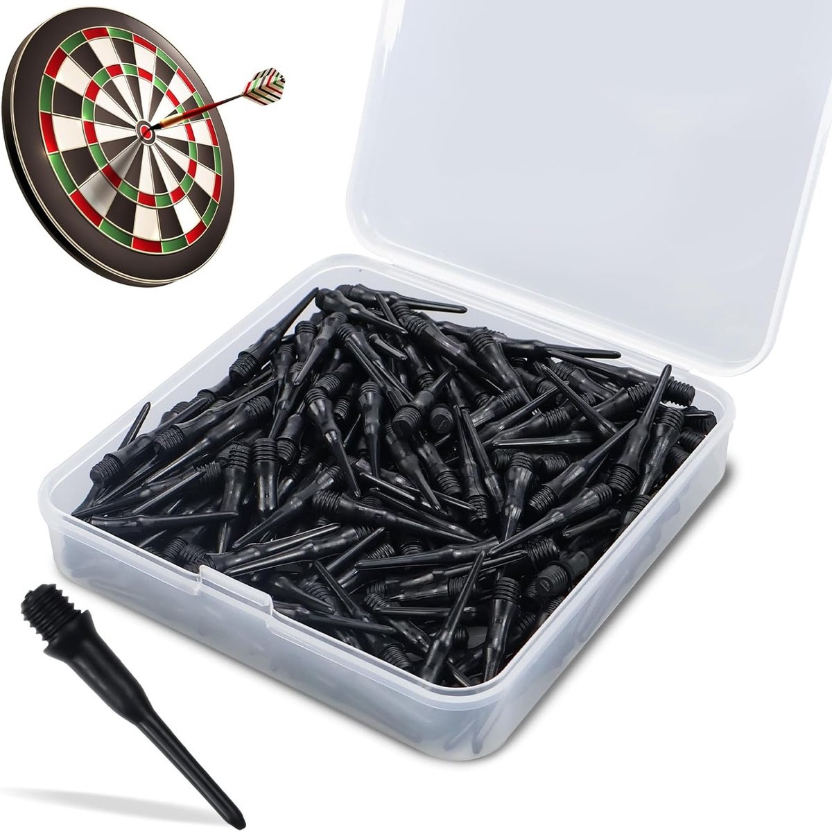 Dailygoods - 200 Stuks Zachte Dart Tips - Plastic Vervangtips voor Dartpijlen