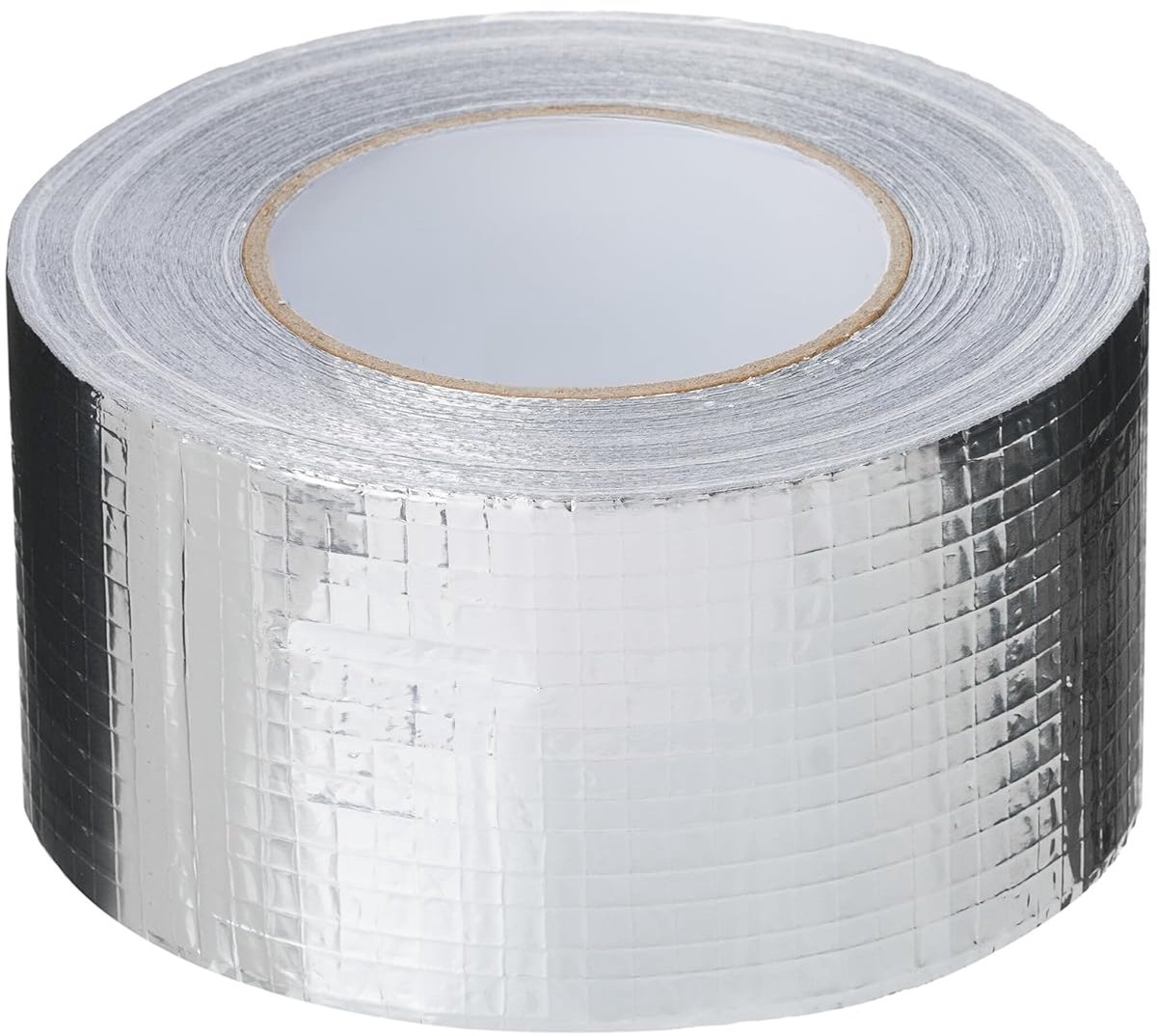 SnelShoppen - Heat-resistant Waterproof Aluminum Adhesive Tape 48mm x 45m, Reinforced with Fiberglass for Insulation, Ventilation & Steam Barrier